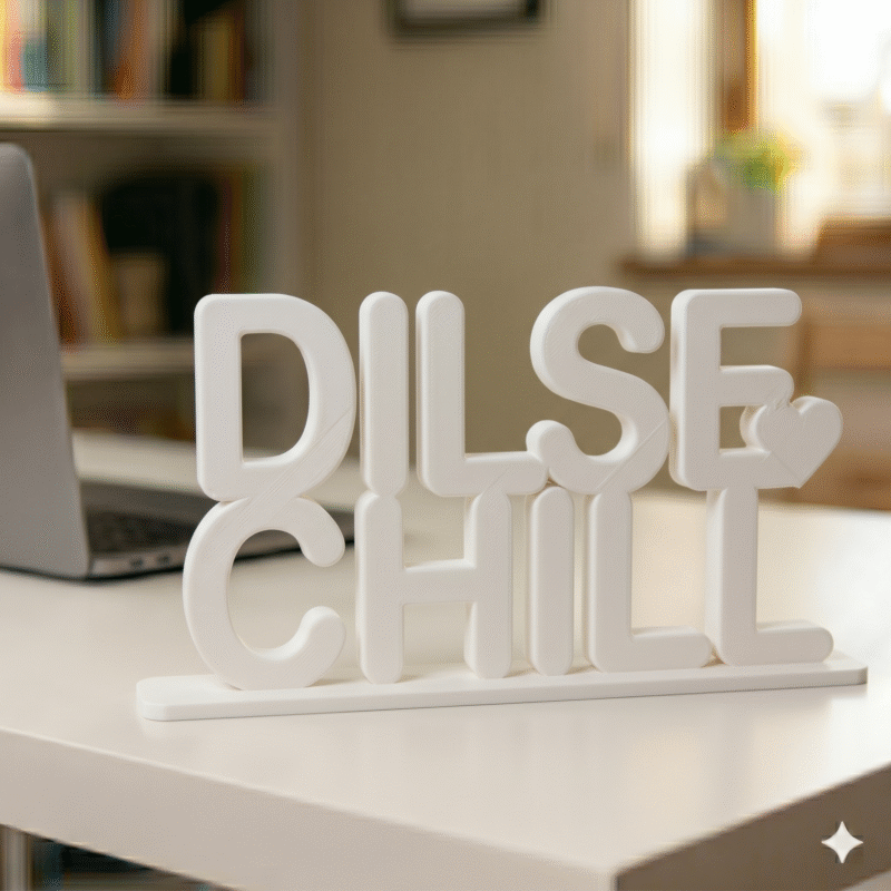 Dil Se Chill 3D Printed Desk Decor - Image 8