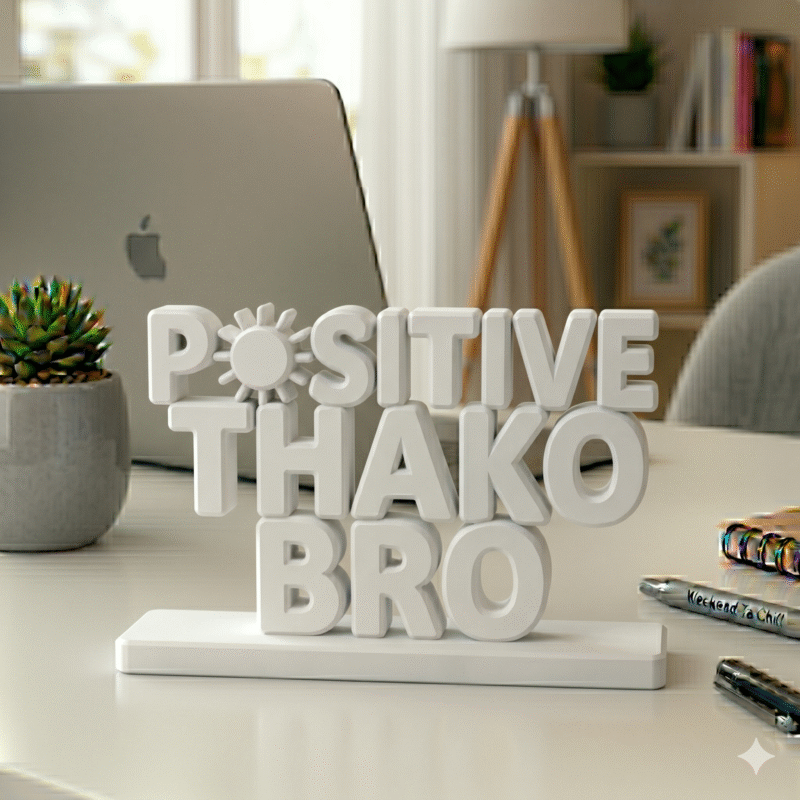 Positive Thako Bro 3D Printed Desk Sign - Image 8