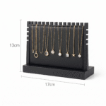 Necklace Display Stand with Tray White Jewelry Organizer Holder for Chains Earrings Bracelet Stand for Shop Showcase Countertop Home Storage - Image 2