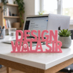 Design Wala Sir 3D Printed Desk Sign for Designers, Creative Office Gift, Architect Engineer Desk Decor