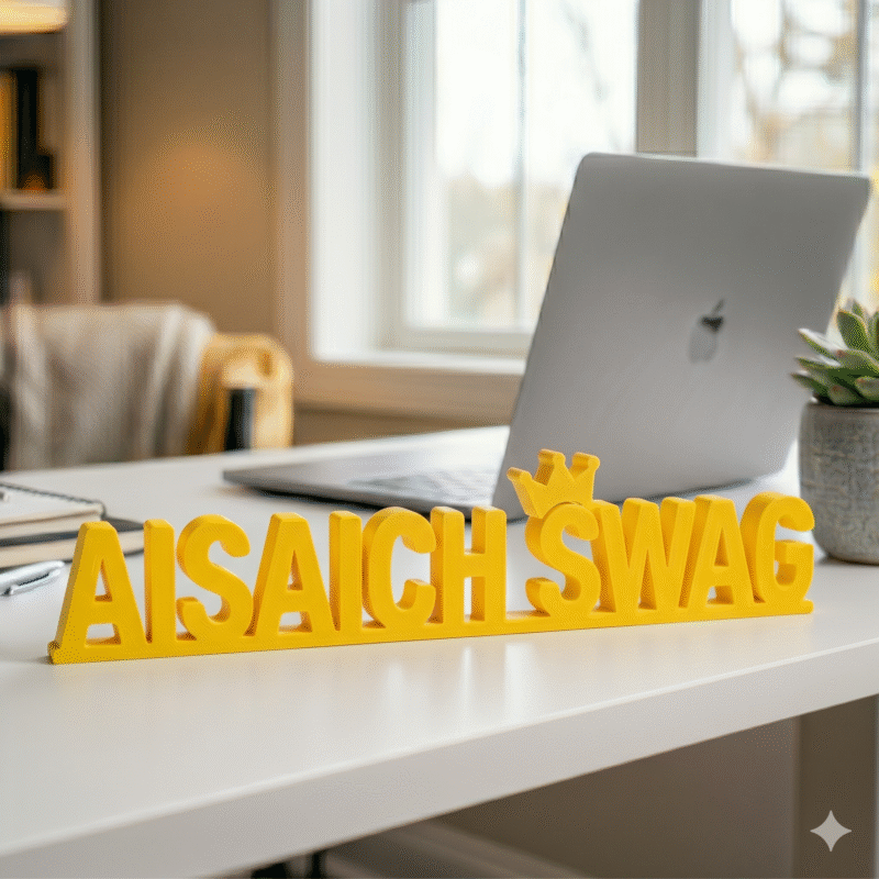 Aisaich Swag Personalized 3D Printed Desk Sign - Image 8