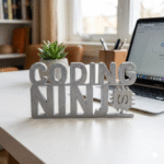 Coding Ninja 3D Printed Desk Sign for Developers, IT Office Decor, Programmer Gift - Image 5