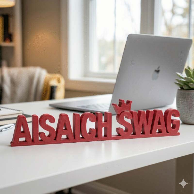 Aisaich Swag Personalized 3D Printed Desk Sign - Image 4