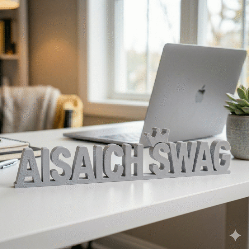 Aisaich Swag Personalized 3D Printed Desk Sign - Image 5