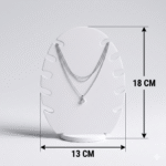 Premium Leaf Necklace Holder Stand for Women – Modern 3D Printed Jewelry Organizer for Dressing Table, Home Decor & Shop Exhibition – Lightweight, Durable & Space-Saving Design (Matte White) - Image 2