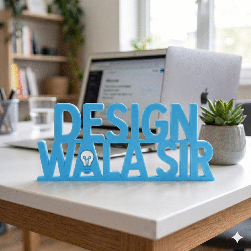 Design Wala Sir 3D Printed Desk Sign for Designers, Creative Office Gift, Architect Engineer Desk Decor - Image 5