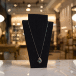 Black Necklace Display Stand Jewelry Bust Holder | Matte Finish Necklace Jewellery Stand | Pendant Chain Display Organizer | Scratch Free Jewelry Display for Shop, Showroom & Photography(Black Color)