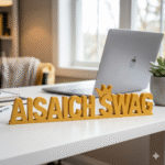 Aisaich Swag Personalized 3D Printed Desk Sign