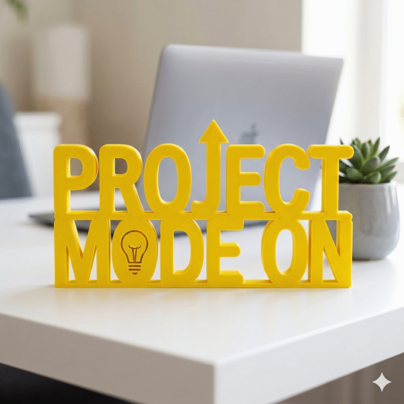 Project Mode On 3D Printed Desk Sign for Office Desk - Image 4