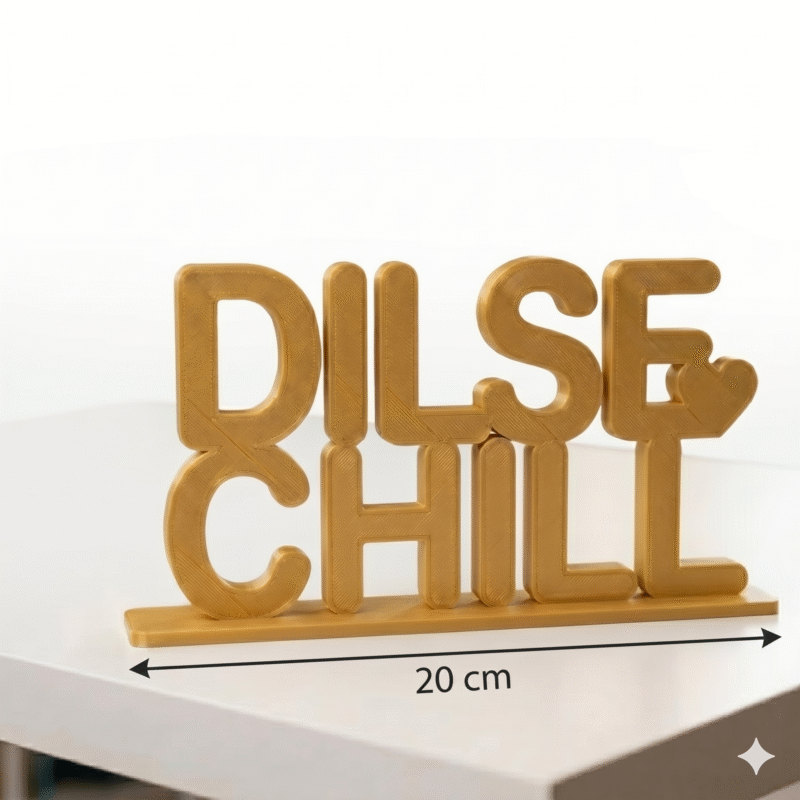 Dil Se Chill 3D Printed Desk Decor - Image 2