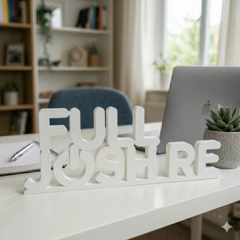 Full Josh Re Personalized 3D Printed Desk Sign - Image 7