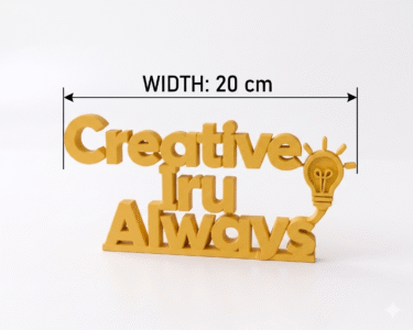 creative iru always 3d printed desk sign - Image 2
