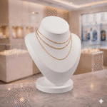 Premium White Necklace Jewellery Stand with Round Base | 3D Printed Display Bust Holder | Lightweight Durable Plastic Organizer | Space Saving Jewelry Display for Home, Shop & Exhibition(White Color) - Image 5