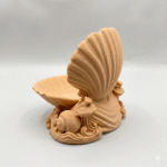 Premium Coastal Seashell Jewelry Dish with Ornate Base | 3D Printed Matte Finish Ring & Accessories Holder | Elegant Dressing Table Organizer for Home Decor, Exhibition Display & Gift(Skin Color) - Image 2