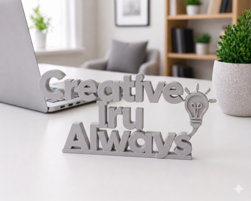 creative iru always 3d printed desk sign - Image 9