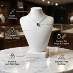 Premium White Necklace Jewellery Stand | 3D Printed Display Bust Holder | Lightweight Durable Plastic Organizer | Space Saving Jewelry Display for Home, Shops & Exhibition Decor(White Color) - Image 2