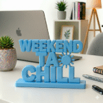 Weekend Ta Chill 3D Printed Desk Sign - Image 7