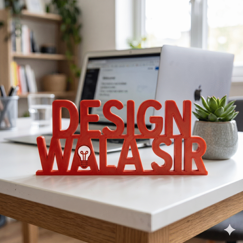 Design Wala Sir 3D Printed Desk Sign for Designers, Creative Office Gift, Architect Engineer Desk Decor - Image 3