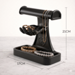 Jewellery Stand with Hand and Storage Box  | Mannequin Hand Finger Jewelry Display Holder for Necklace, Rings, Bracelet & Earrings | Display Stand for Shop, Photography & Home(Black Color) - Image 3