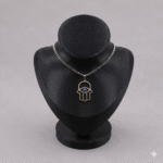 Premium Black Necklace Jewellery Stand with Round Base | 3D Printed Display Bust Holder | Durable Lightweight Plastic Organizer | Space Saving Jewelry Display for Home, Shop & Exhibition(Black Color)