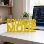 Founder Mode 3D Printed Desk Sign for Entrepreneurs & Startup Offices - Image 8