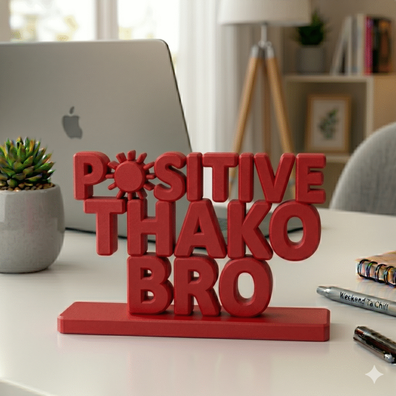 Positive Thako Bro 3D Printed Desk Sign - Image 5