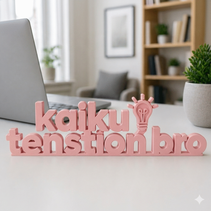 kaiku tension bro 3d printed desk sign - Image 4