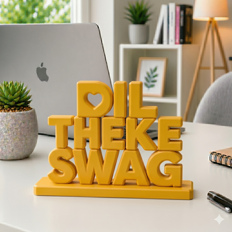 Dil Theke Swag 3D Printed Desk Sign - Image 9