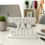 Weekend Ta Chill 3D Printed Desk Sign - Image 8