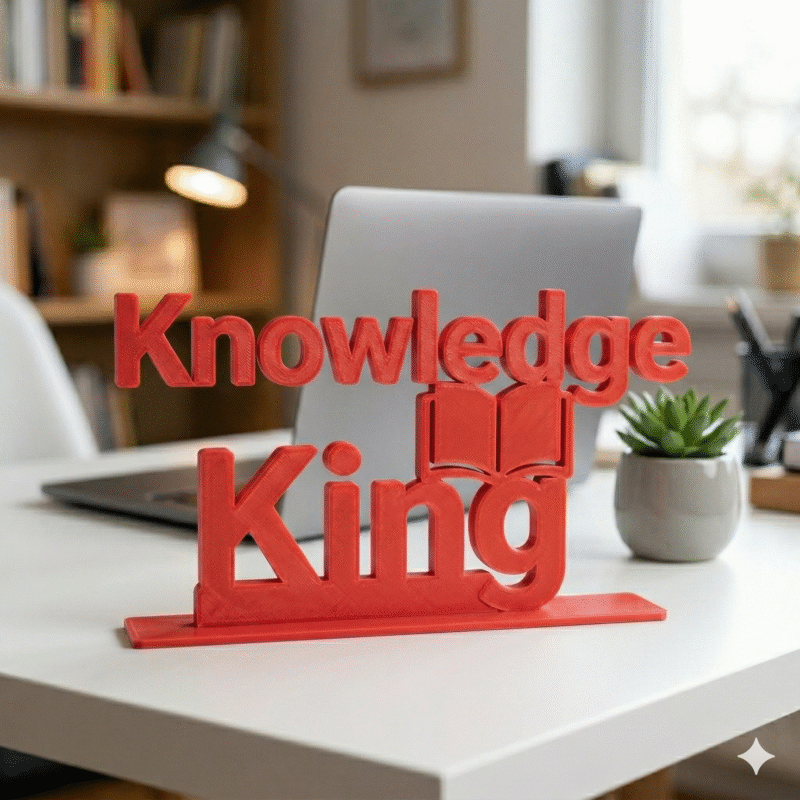 Knowledge King 3D Printed - Image 3