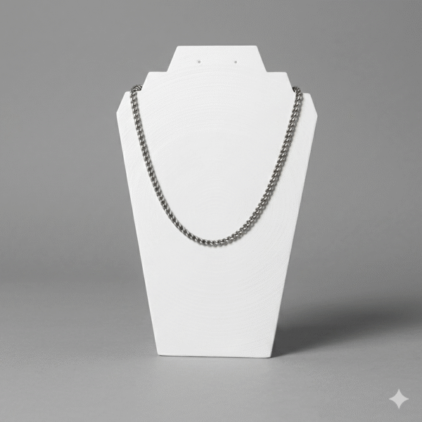 Premium White Necklace Jewellery Stand Angular Design | 3D Printed Display Bust Holder | Lightweight Durable Plastic Organizer | Space Saving Jewelry Display for Home, Shop & Exhibition(White Color)