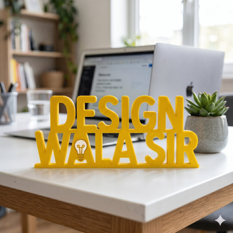 Design Wala Sir 3D Printed Desk Sign for Designers, Creative Office Gift, Architect Engineer Desk Decor - Image 4