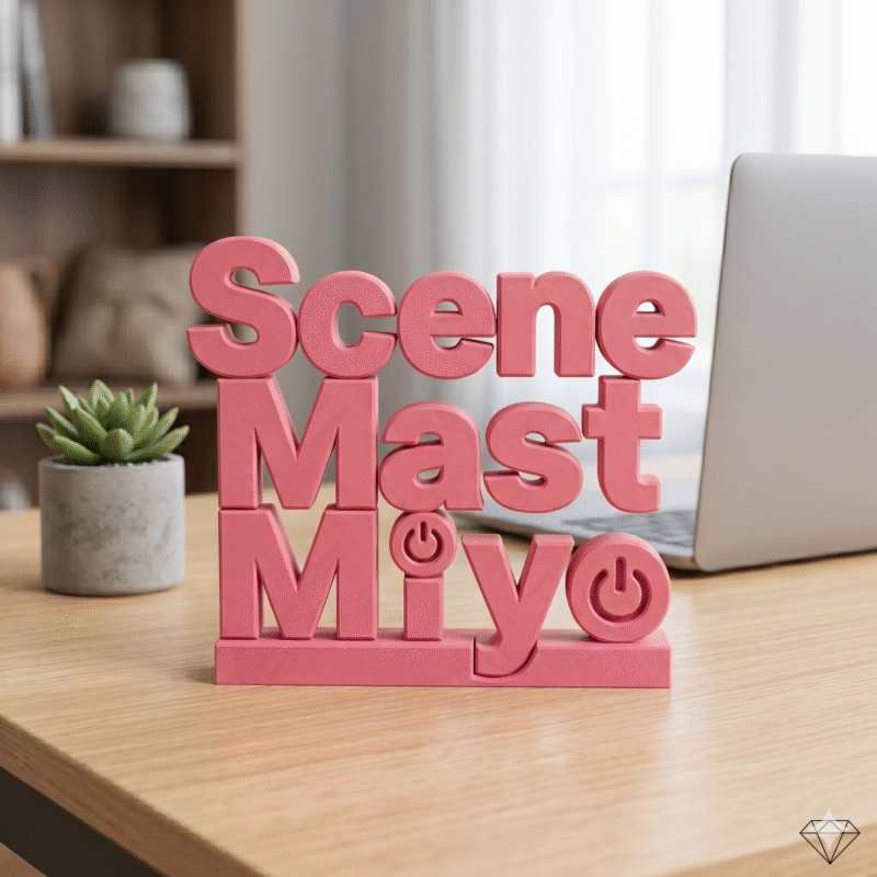 scene mast miya 3d printed desk sign - Image 4