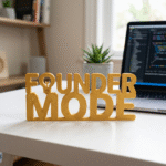 Founder Mode 3D Printed Desk Sign for Entrepreneurs & Startup Offices