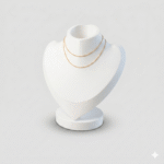 3D Printed Necklace Display Stand - Matte Finish Jewelry Mannequin Bust for Necklaces, Chains, and Pendants - Minimalist Elegant Display Holder for Home & Retail(White Color)