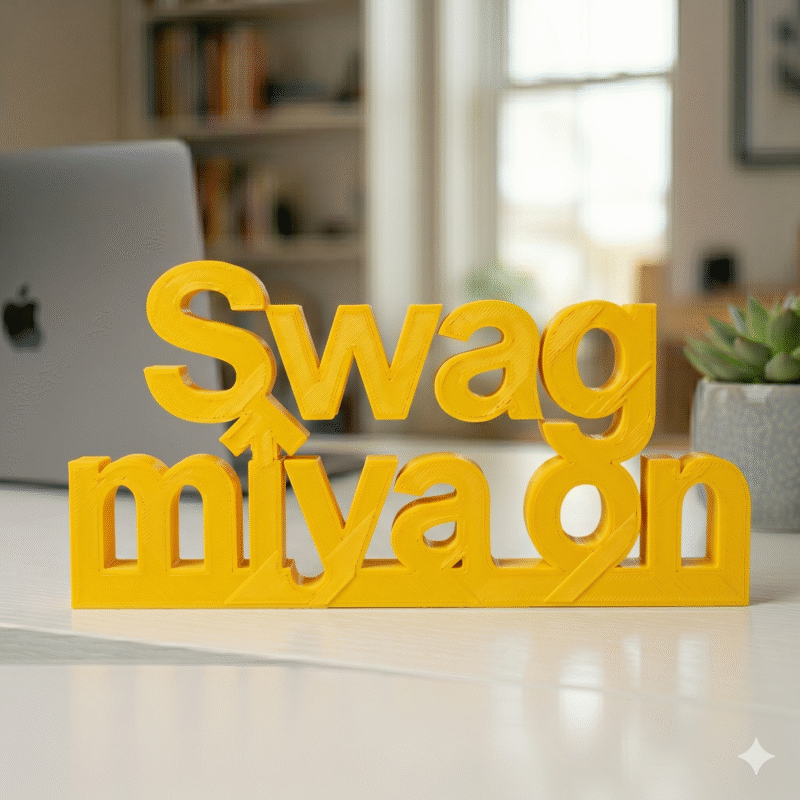 Swag Miya On 3D Printed Name Stand - Image 9