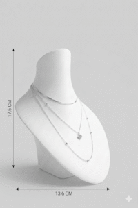 Necklace Display Bust Stand Matte White | 3D Printed Jewelry Organizer for Chains & Pendants | Elegant Display Holder for Shop, Home & Dressing Table - Image 6