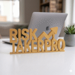 Risk Taker Pro Desk Sign 3D Printed Office Decor for Entrepreneurs & Professionals