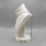 Premium White Necklace Jewellery Stand with Round Base | 3D Printed Display Bust Holder | Lightweight Durable Plastic Organizer | Space Saving Jewelry Display for Home, Shop & Exhibition(White Color) - Image 2