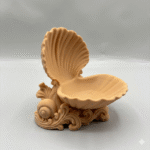 Premium Coastal Seashell Jewelry Dish with Ornate Base | 3D Printed Matte Finish Ring & Accessories Holder | Elegant Dressing Table Organizer for Home Decor, Exhibition Display & Gift(Skin Color) - Image 4