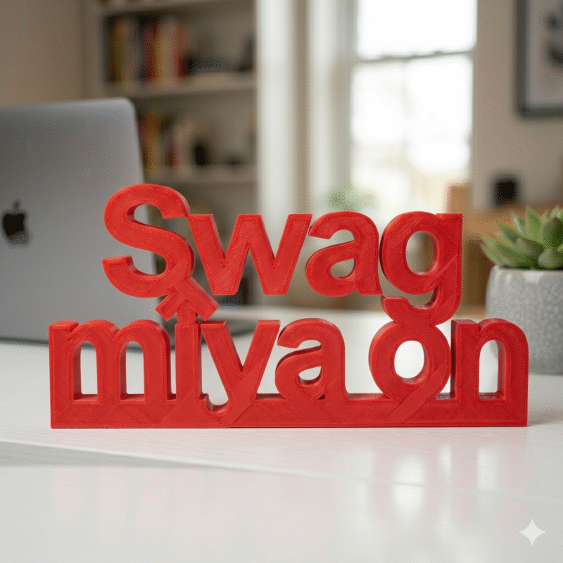 Swag Miya On 3D Printed Name Stand - Image 5
