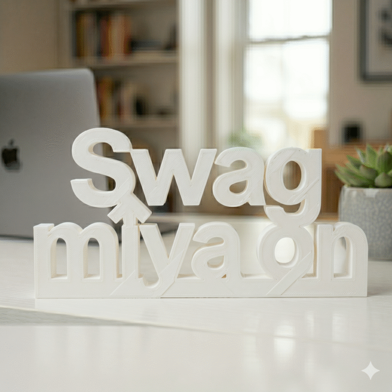 Swag Miya On 3D Printed Name Stand - Image 8