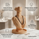 Loop Mannequin Necklace Display Bust| Mangalsutra & Chain Jewelry Holder | Face Design Jewelry Stand for Shop, Showroom, Exhibition & Photography(Skin Color) - Image 4