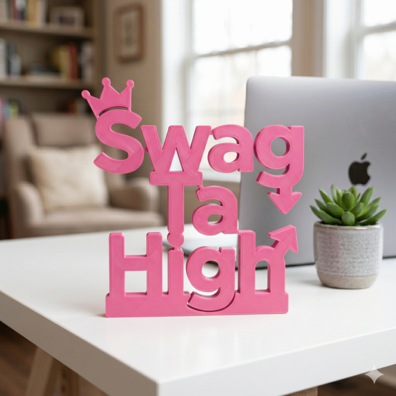 Swag Ta High 3D Printed Name Stand - Image 3