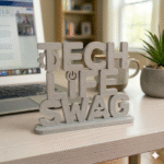 Tech Life Swag 3D Printed Desk Sign - Image 5