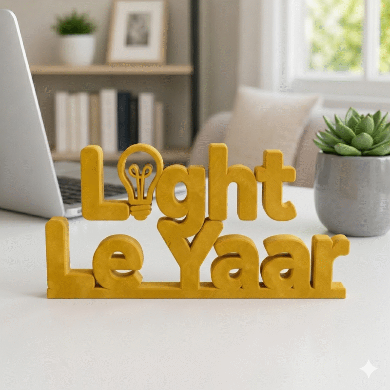 light le yaar 3d printed desk sign - Image 3