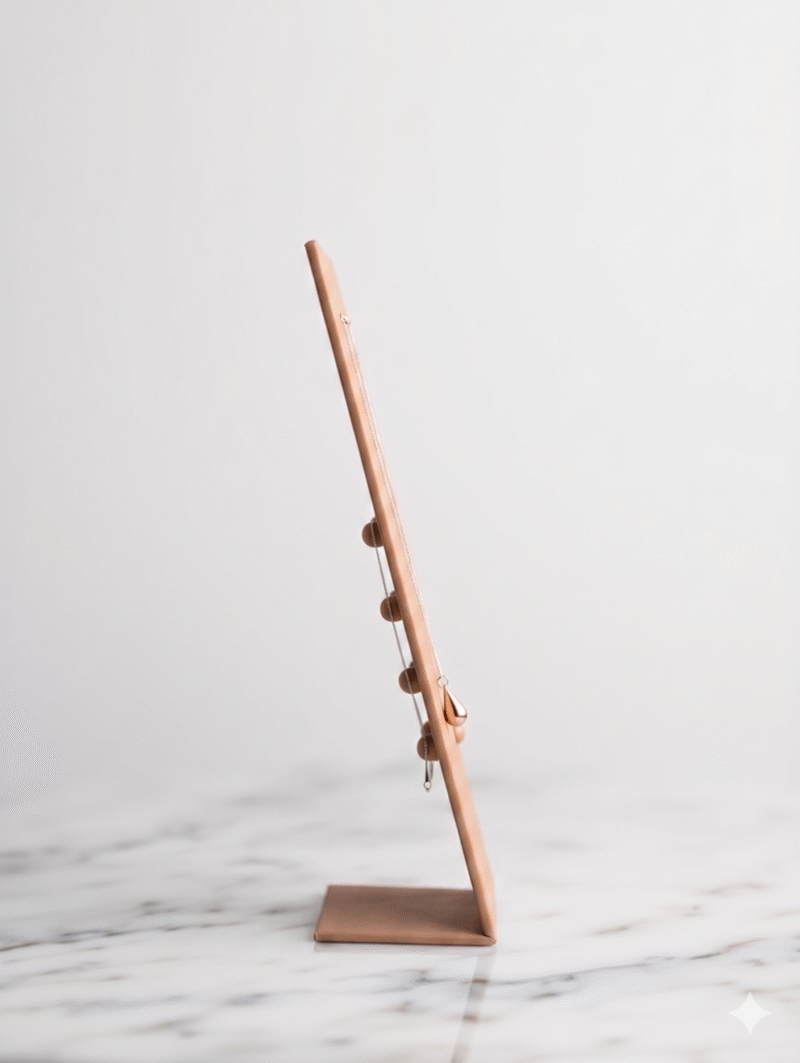 Skin Necklace Display Stand Black | Jewelry Necklace Holder Bust | Matte Finish Pendant Chain Display | Scratch Free Jewelry Display Stand for Shop & Home(Skin Color) - Image 4