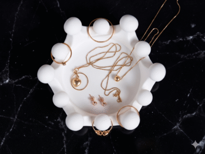 Crown Ring Holder for Women - Premium Matte White 3D Printed Jewellery Organizer for Dressing Table, Rings & Chains Display Stand - Modern Home Decor & Gift - Image 3