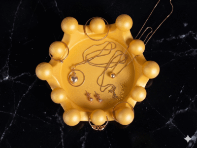 Crown Ring Holder for Women - Premium Matte 3D Printed Jewellery Organizer for Dressing Table, Rings & Chains Display Stand - Modern Home Decor & Gift - Image 3