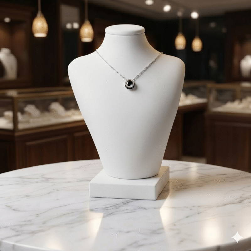 Premium White Necklace Jewellery Stand | 3D Printed Display Bust Holder | Lightweight Durable Plastic Organizer | Space Saving Jewelry Display for Home, Shops & Exhibition Decor(White Color) - Image 3